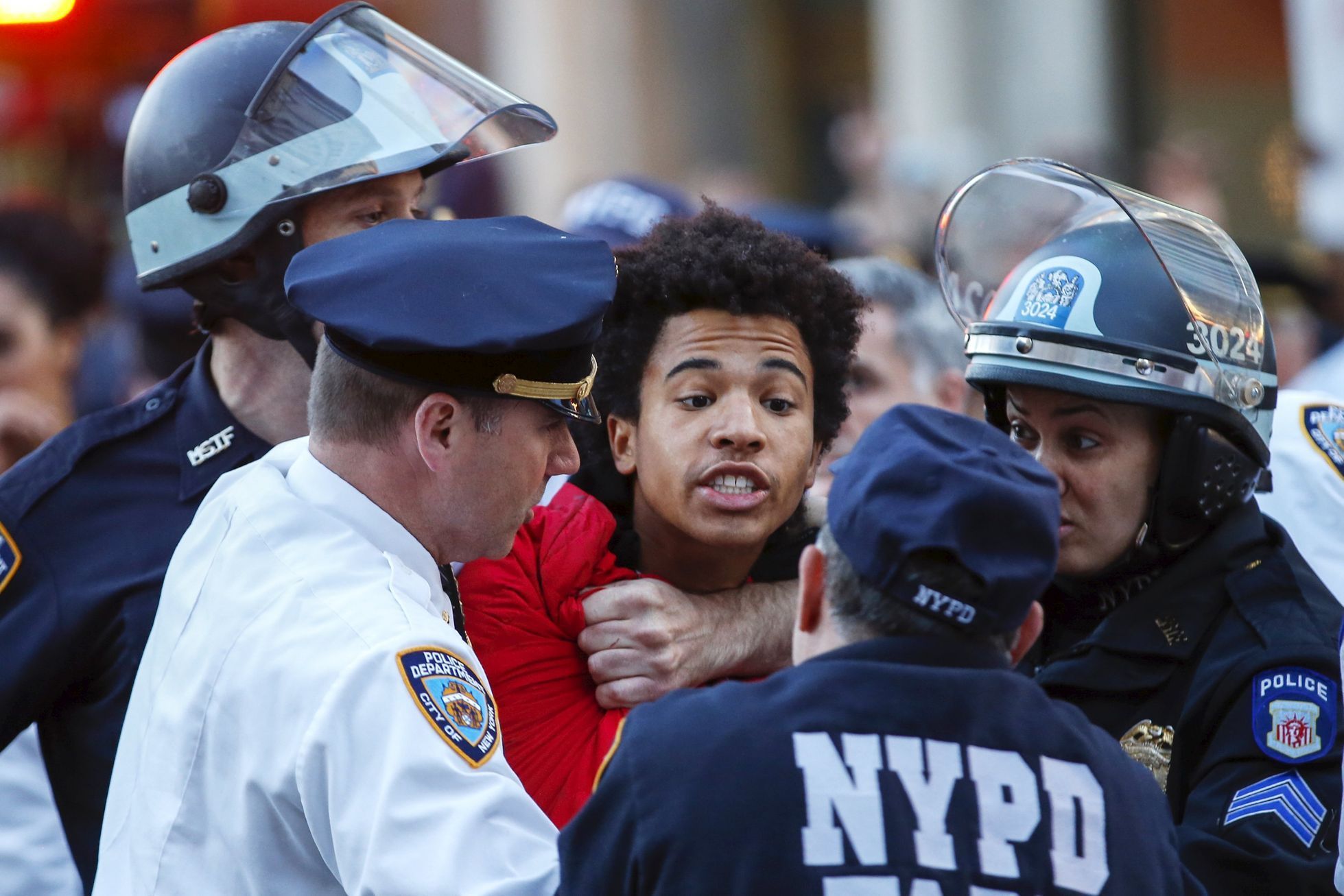 Protesty proti policejnímu násilí v New Yorku.