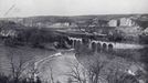 Archivní fotografie železniční traťě Praha-Smíchov – Hostivice, které se přezdívá Pražský Semmering.