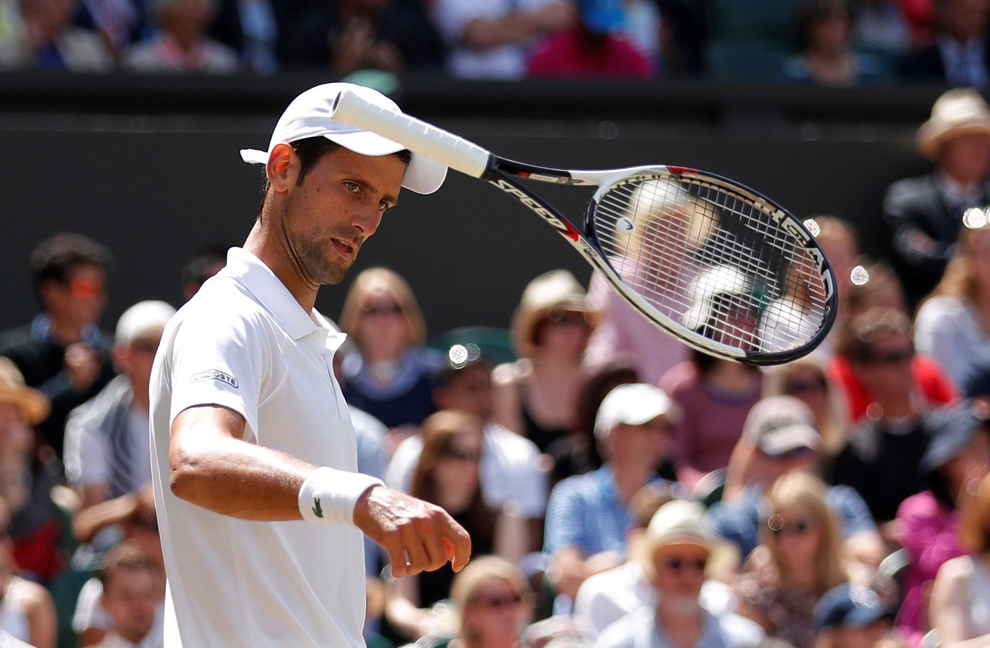 Novak Djokovič ve čtvrtfinále Wimbledonu 2018
