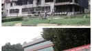 A combination of pictures show the scene of a hotel during the year 1997 (at top) and a business center in the year 2012 (at bottom) after the Srebrenica massacre in Srebrenica. During the war, Bosnian Serb forces commanded by General Ratko Mladic killed up to 8000 Muslim men and boys in the Srebrenica area. Bosnian Serb army commander Mladic, who personally witnessed the capture of Srebrenica, was arrested in Serbia in May 2011 after 16 years on the run. He is accused of genocide for orchestrating the massacre and for his role in the siege of Bosnia's capital Sarajevo. Some 520 recently discovered Bosnian Muslim victims' remains from the Srebrenica massacre will be buried on July 11 at the Memorial center in Potocari. The International Commission for Missing Persons has so far identified more than 7,000 Srebrenica victims. REUTERS/Staff (BOSNIA AND HERZEGOVINA - Tags: CITYSPACE CIVIL UNREST CRIME LAW CONFLICT) Published: Čec. 9, 2012, 5:12 odp.