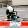Hasičský nácvik na Pražském hradě