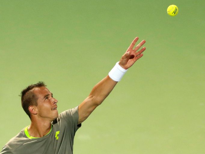 Lukáš Rosol na turnaji v Dubaji 2014