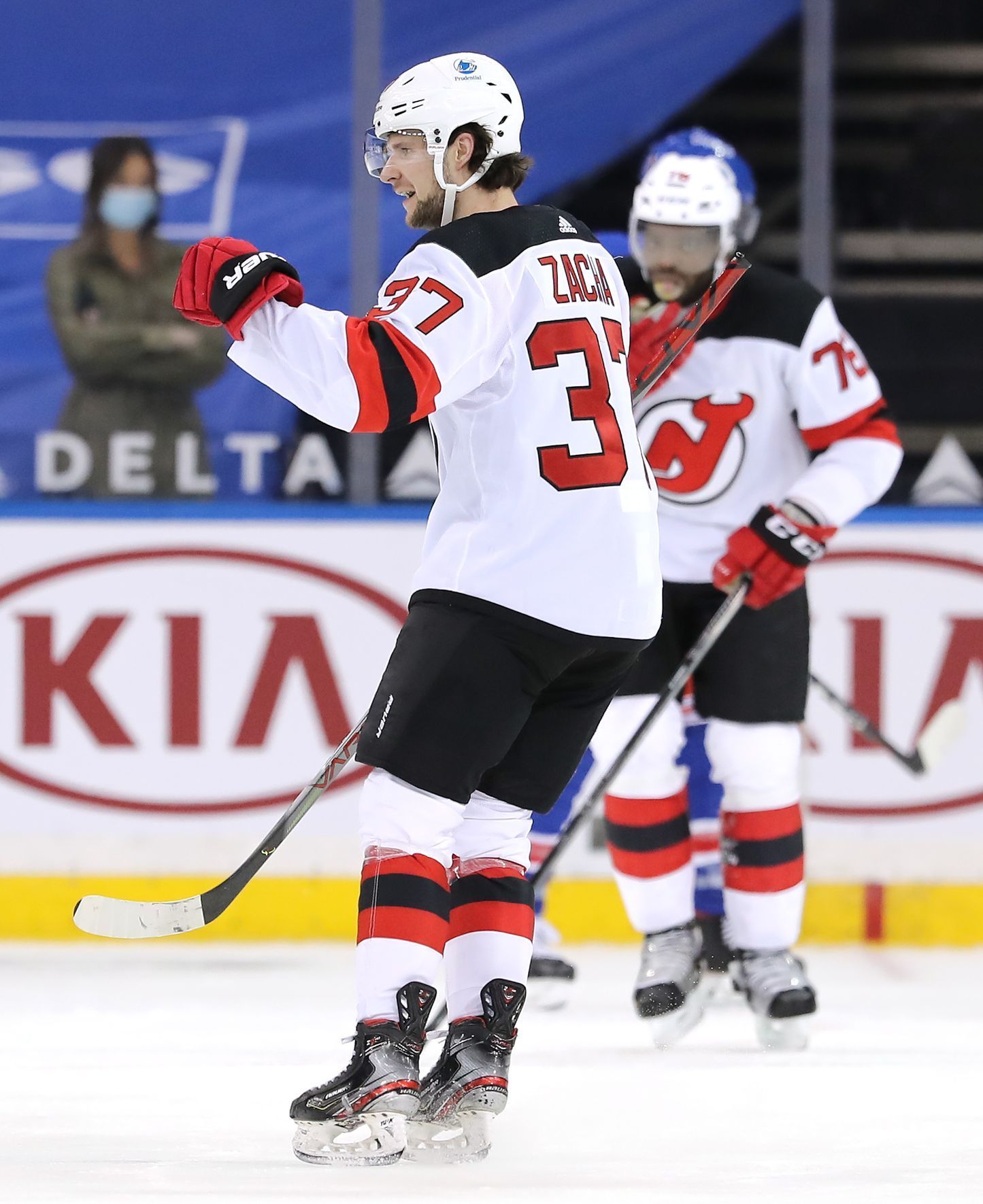 hokej, NHL 2021: New Jersey Devils at New York Rangers Pavel Zacha