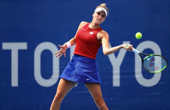 Markéta Vondroušová v utkání 2. kola proti Buzarnescuové.