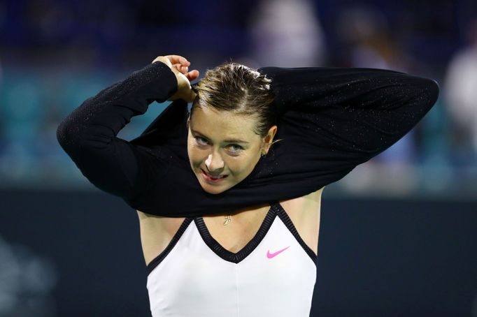 Tennis - Mubadala World Tennis Championship - Abu Dhabi International Tennis Complex, Abu Dhabi, United Arab Emirates - December 19, 2019   Russia's Maria Sharapova after