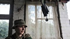 Ukrajina žena vojačka medička Donbas