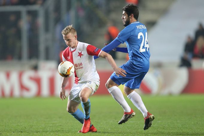 Petr Ševčík v zápase EL Slavia - Genk