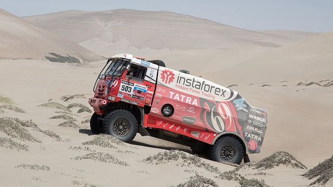 Aleš Loprais s Tatrou dohání ztrátu z poslední etapy Rallye Dakar. Už je průběžně šestý.