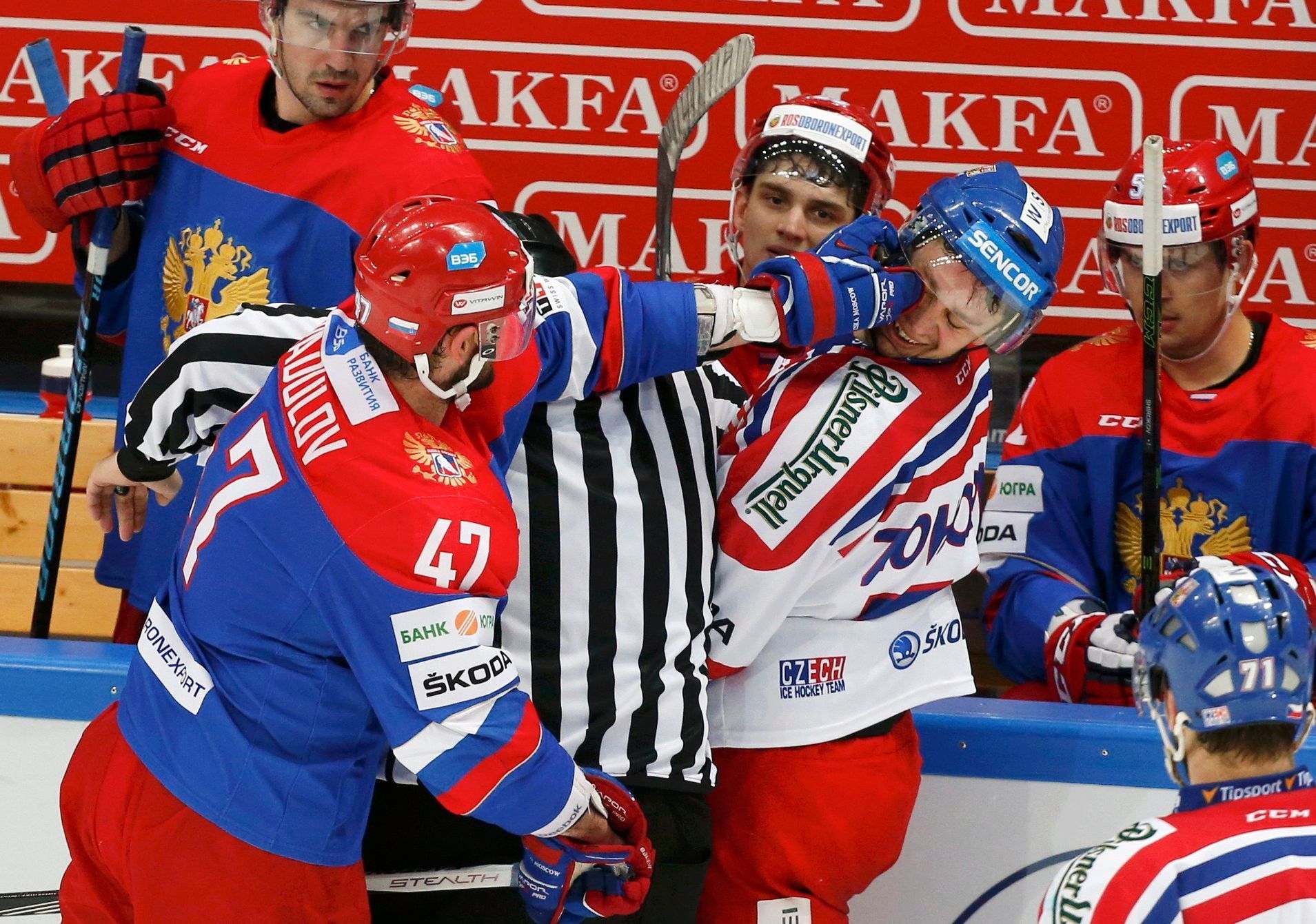 Česko vs. Rusko na Channel One Cupu 2015