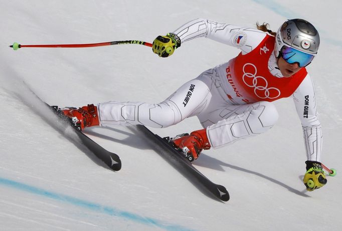 Ester Ledecká v super-G na ZOH 2022 v Pekingu