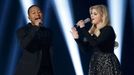 Trainor performs &quot;Like I'm Gonna Lose You&quot; with Legend at the 2015 Billboard Music Awards in Las Vegas