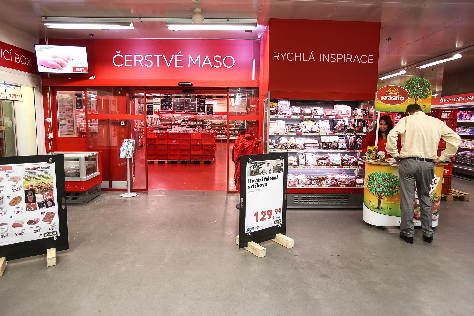 Představení nového konceptu prodejny MAKRO Stodůlky - MAKRO inspirace; plus ilustrační foto nákupy, zboží, ceny, slevy