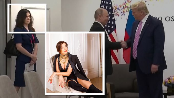 Putinova tlumočnice umí být vyzývavá. Kráska měla rozptylovat Trumpa.