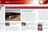 Webová stránka zpravodajského serveru BBC krátce po hlasování Poslanecké sněmovny oznámila pád české vlády na své hlavní stránce