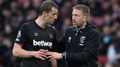 Graham Potter a Tomáš Souček, West Ham United
