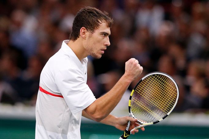 Tenista Jerzy Janowicz na turnaji Masters v Paříži