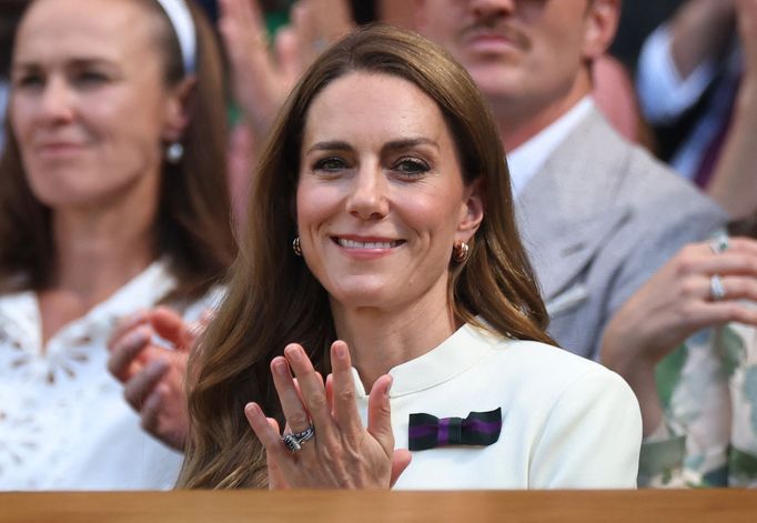 Princezna Kate na finále Wimbledonu 2025
