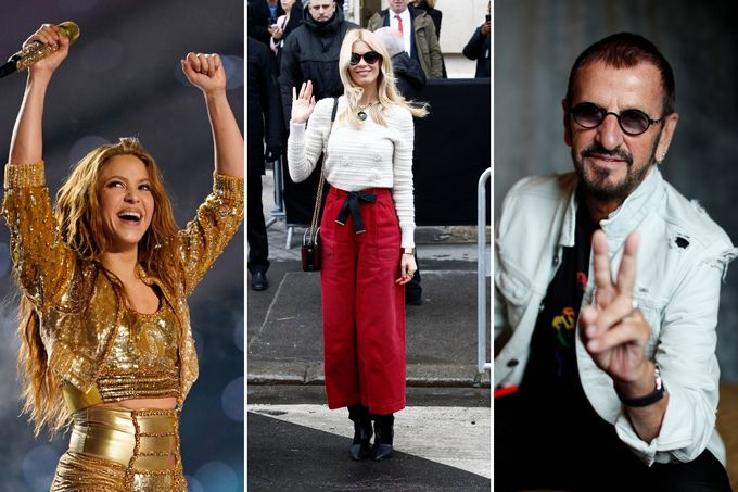 Zleva: Shakira, Claudia Schifferová, Ringo Starr