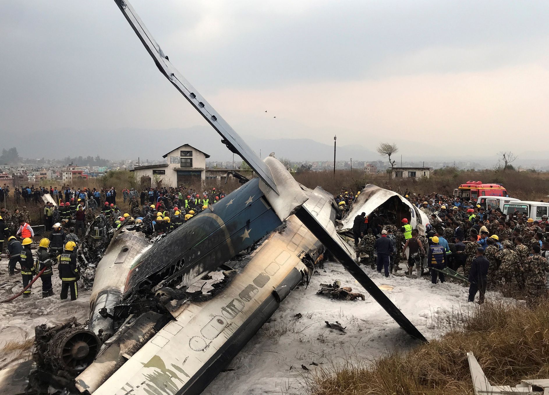 Havárie letadla na letišti v Kátmándú
