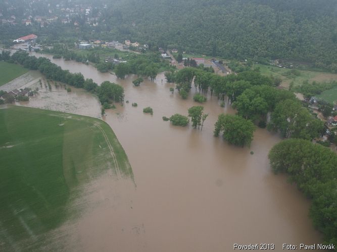 Povodně-letecký pohled