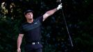 Golf - The Masters - Augusta National Golf Club - Augusta, Georgia, U.S. - November 12, 2020 Bryson DeChambeau of the U.S. reacts during the first round REUTERS/Mike Sega