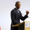 Barack Obama na klimatické konferenci v Paříži.