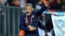 Soccer Football - Euro 2020 Qualifier - Group E - Croatia v Slovakia - HNK Rijeka Stadium, Rijeka, Croatia - November 16, 2019  Slovakia coach Pavel Hapal reacts     REUT