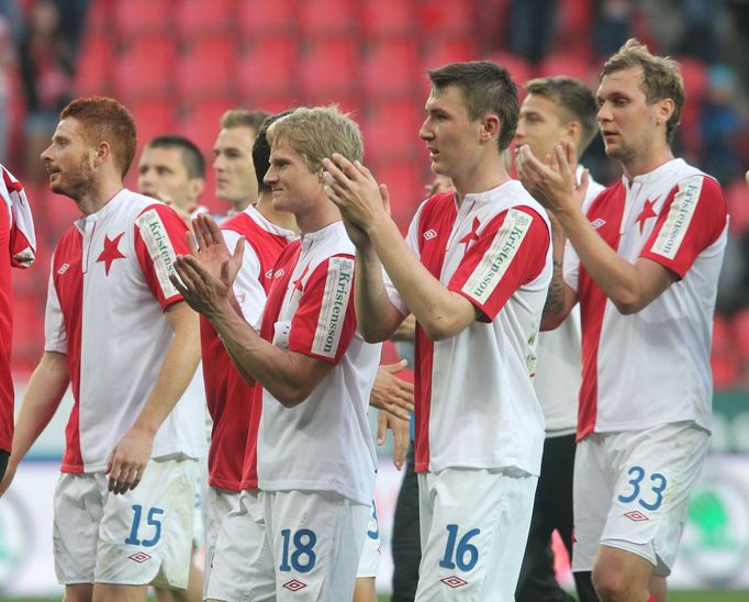 Fotbal, Gambrinus liga, Slavia - Jablonec: slávisté slaví vítězství