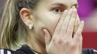 Ruská tenistka Naděžda Petrovová po vítězném semifinále v Moskvě s Nicole Vaidišovou.