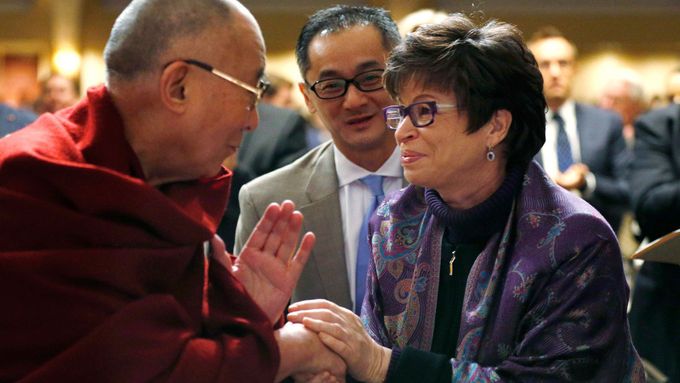 Dalajlama na návštěvě ve Washingtonu.