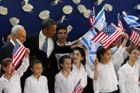 Obama ujistil mladé Izraelce, že USA zabrání jadernému Íránu