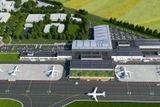 Nové letiště Vodochody (vizualizace projektu)