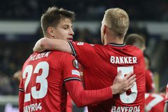 Hložek gólem zpečetil výhru Leverkusenu a postup do semifinále Evropské ligy