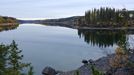 Jezero Teslin Lake v Yukonu.