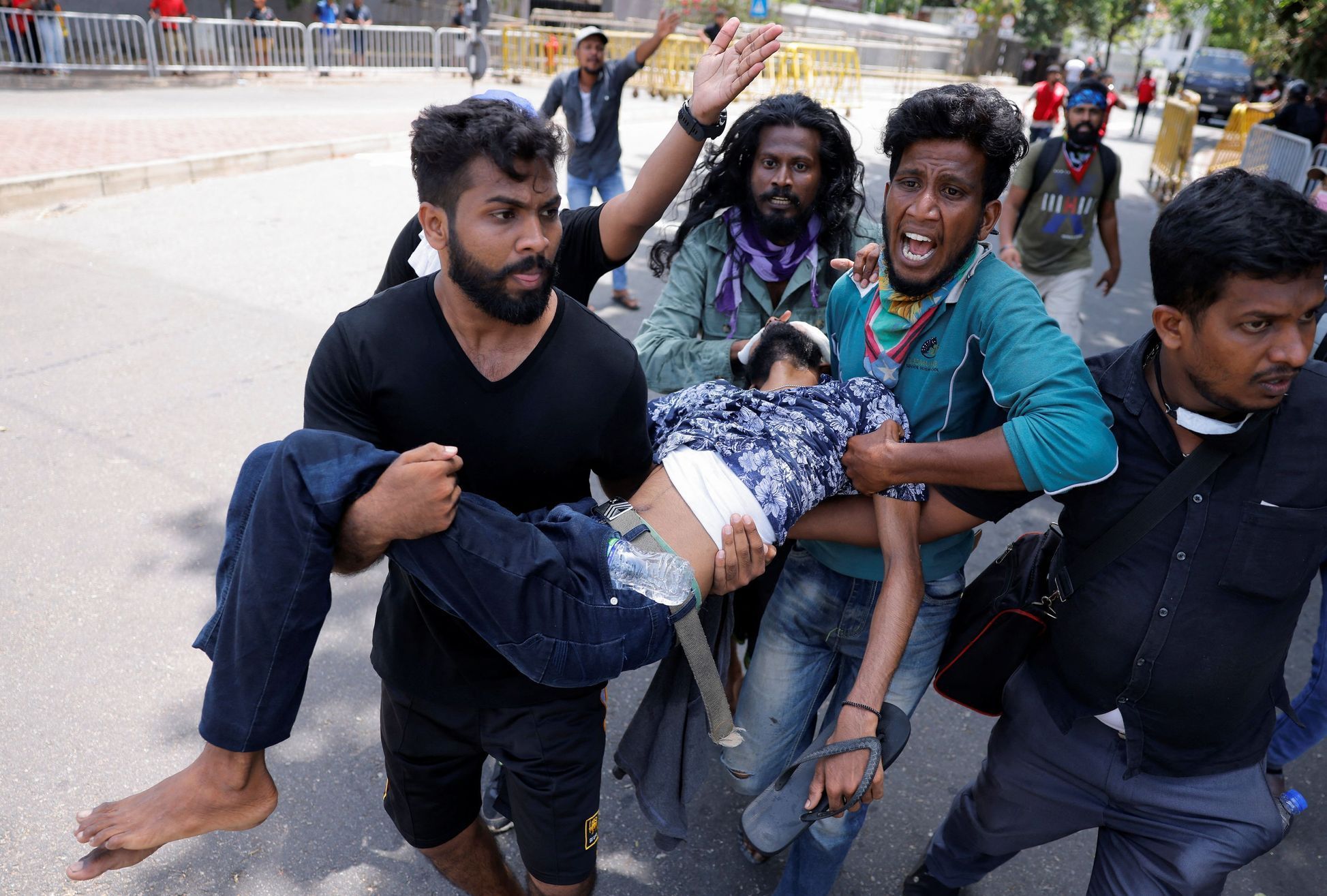 srí lanka protest prezidentský palác