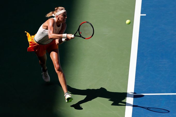 Petra Kvitová ve druhém kole US Open 2018.