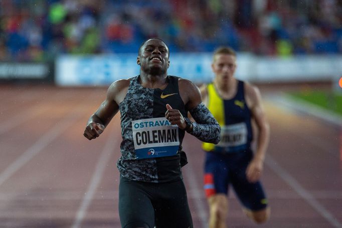 Zlatá tretra 2019: Američan Christian Coleman v závodě na 200 metrů