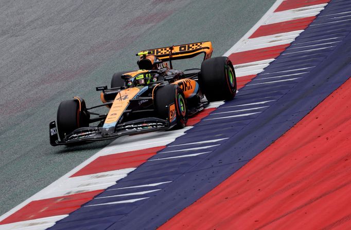 Lando Norris, McLaren v kvalifikaci na VC Rakouska F1 2023