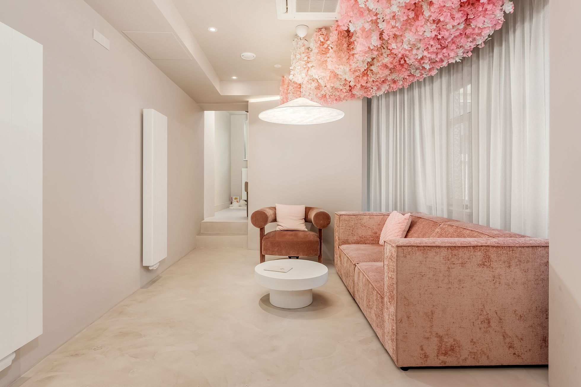 Sakura, kavárna, feng šuej, interiér, architektura, design