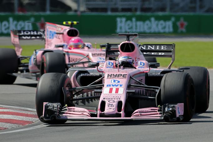 F1, VC Kanady: Sergio Pérez a Esteban Ocon, Force Inda