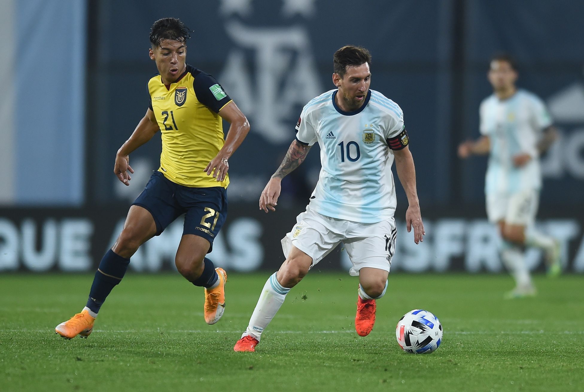 Lionel Messi v zápase s Ekvádorem (2020)