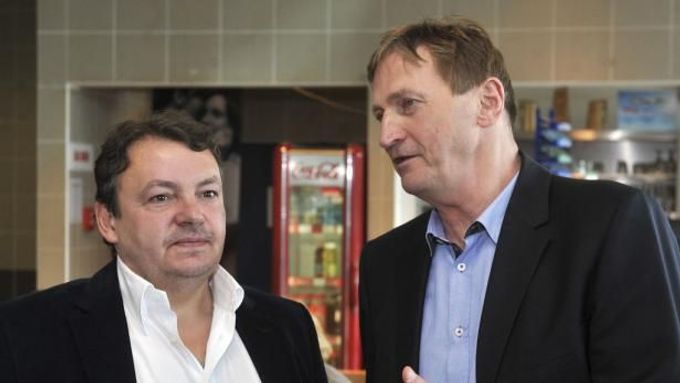 Prezident hokejového svazu Tomáš Král a trenér národního týmu Alois Hadamczik. Pro oba je případ Hertl nepříjemný