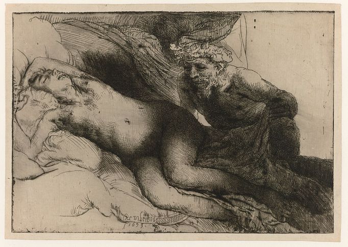 Rembrandt van Rijn: Jupiter a Antiopa, 1659