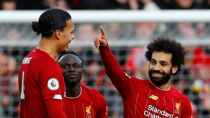 Liverpool potvrdil nejlepší vstup do sezony v klubové historii. Výhru nad Watfordem zařídil Salah (vpravo).