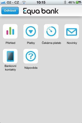Bankovní aplikace pro chytré telefony od Equa Bank