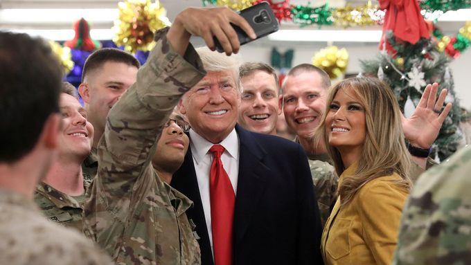 Americký prezident Donald Trump v Iráku.