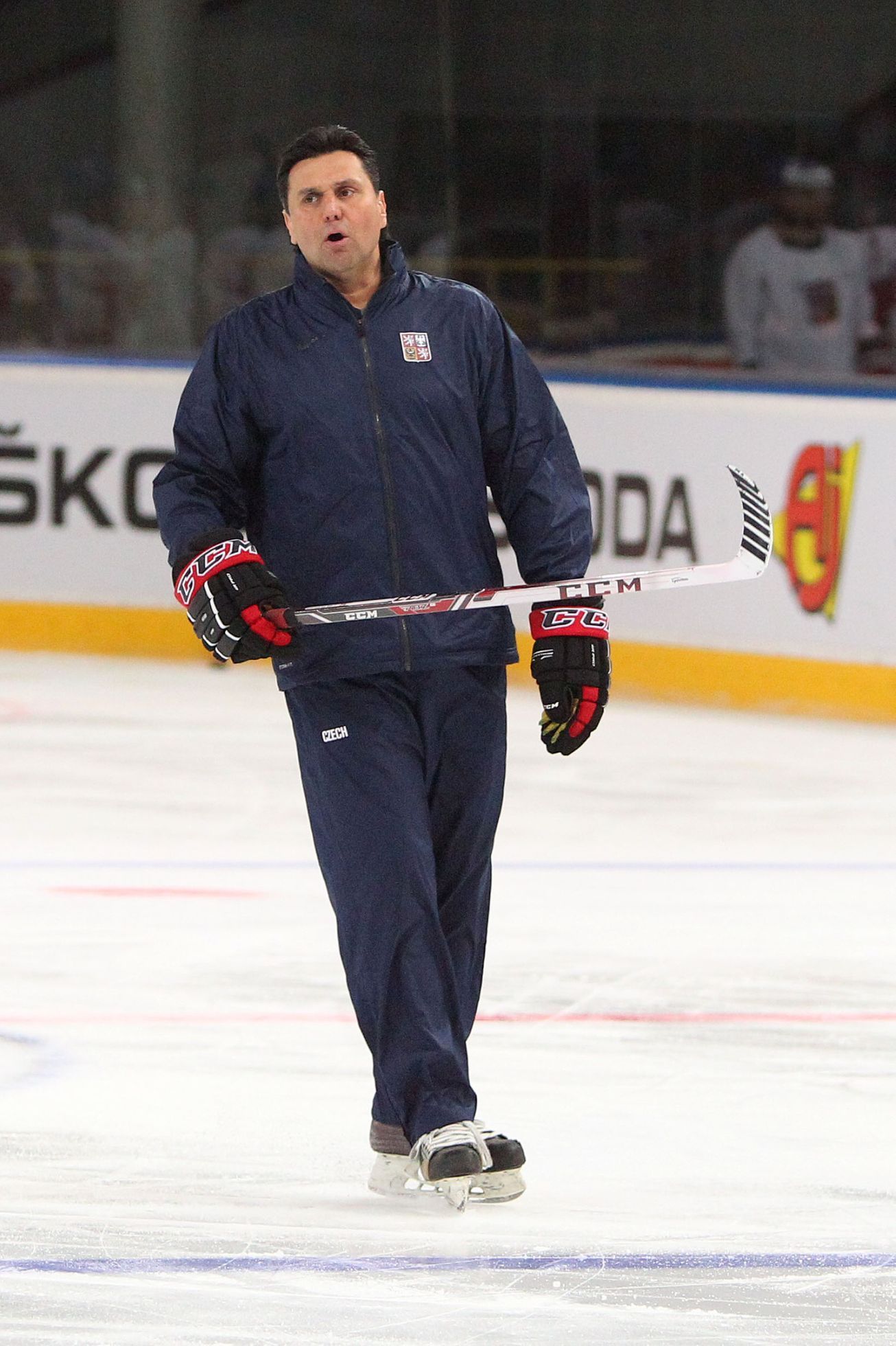 MS 2015, trénink české reprezentace: Vladimír Růžička