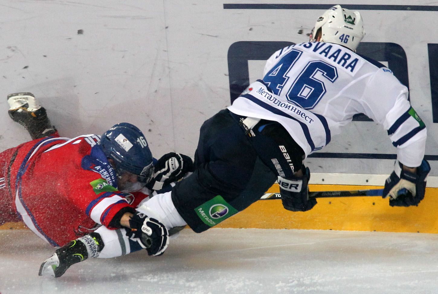Hokej, KHL, Lev Praha - Dynamo Moskva: Michal Birner - Janne Jalasvaara
