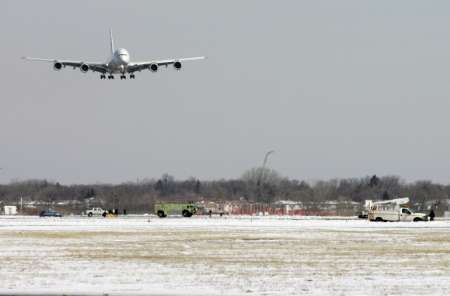 Přistání Airbusu A380