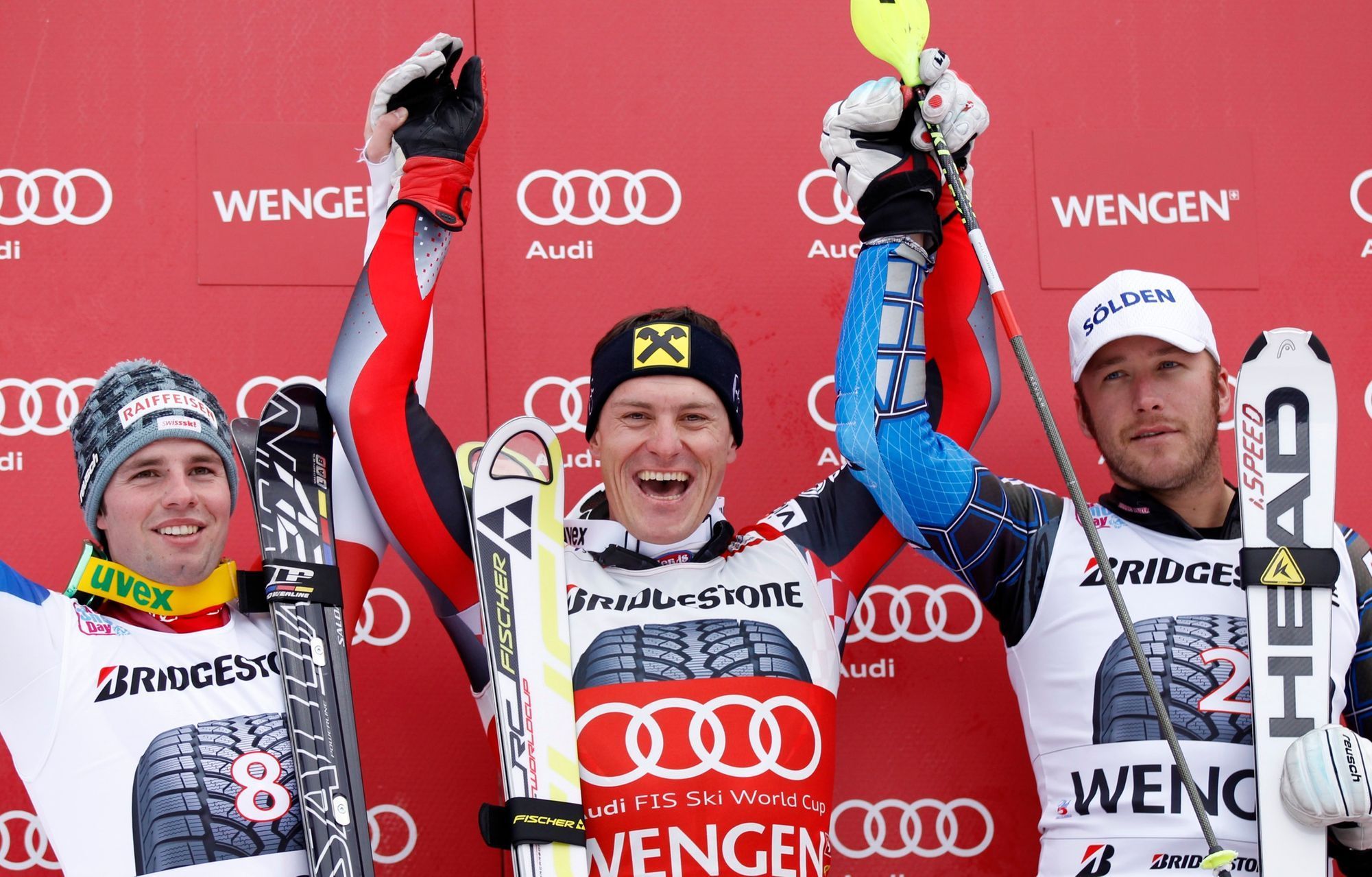 Wengen - Lauberhorn - Světový pohár (sjezdové lyžování): Ivica Kostelič, Beat Feuz, Bode Miller